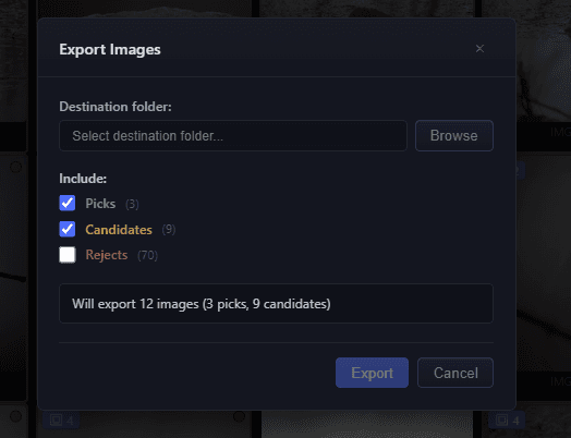 XMP export to Lightroom